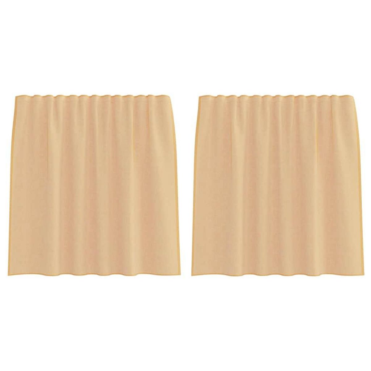 VIDAXL Rideaux en voile avec boucles 2 pcs sable 140x140 cm