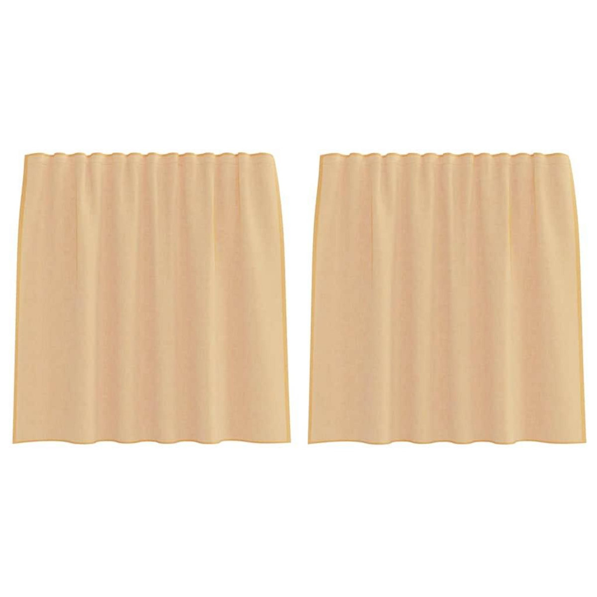 VIDAXL Rideaux en voile avec boucles 2 pcs sable 140x140 cm