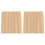 Voir la diapositive 2 : VIDAXL Rideaux en voile avec boucles 2 pcs sable 140x140 cm