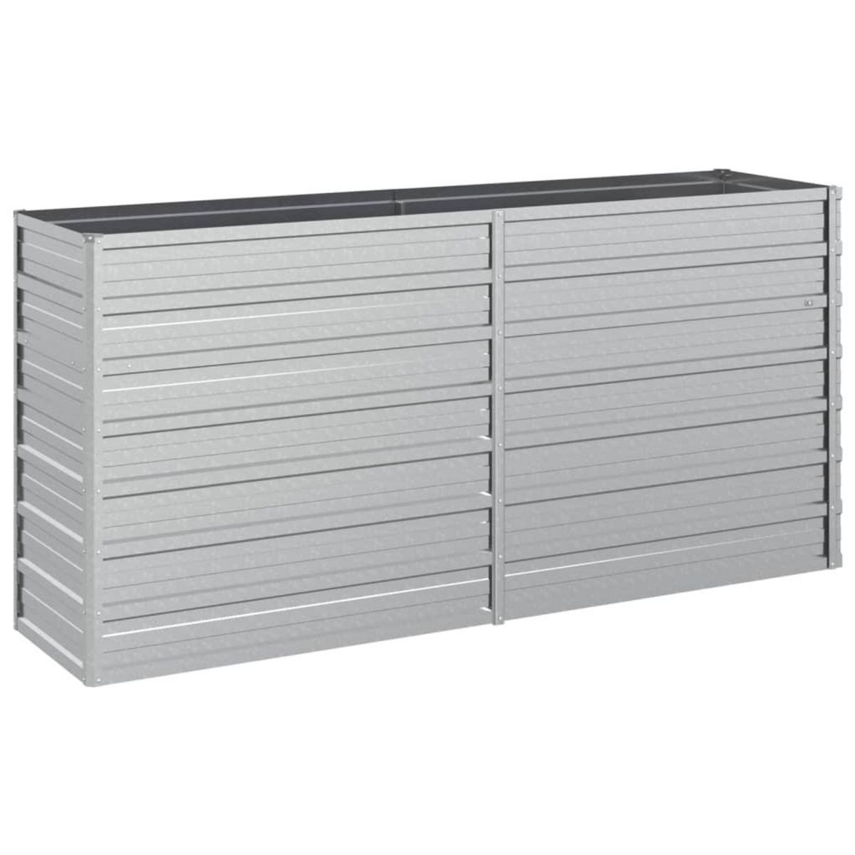 VIDAXL Lit sureleve de jardin 160x40x77 cm Acier galvanise Argente