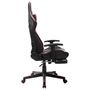 Voir la diapositive 3 : VIDAXL Chaise de jeu avec repose-pied Noir et bordeaux Cuir artificiel