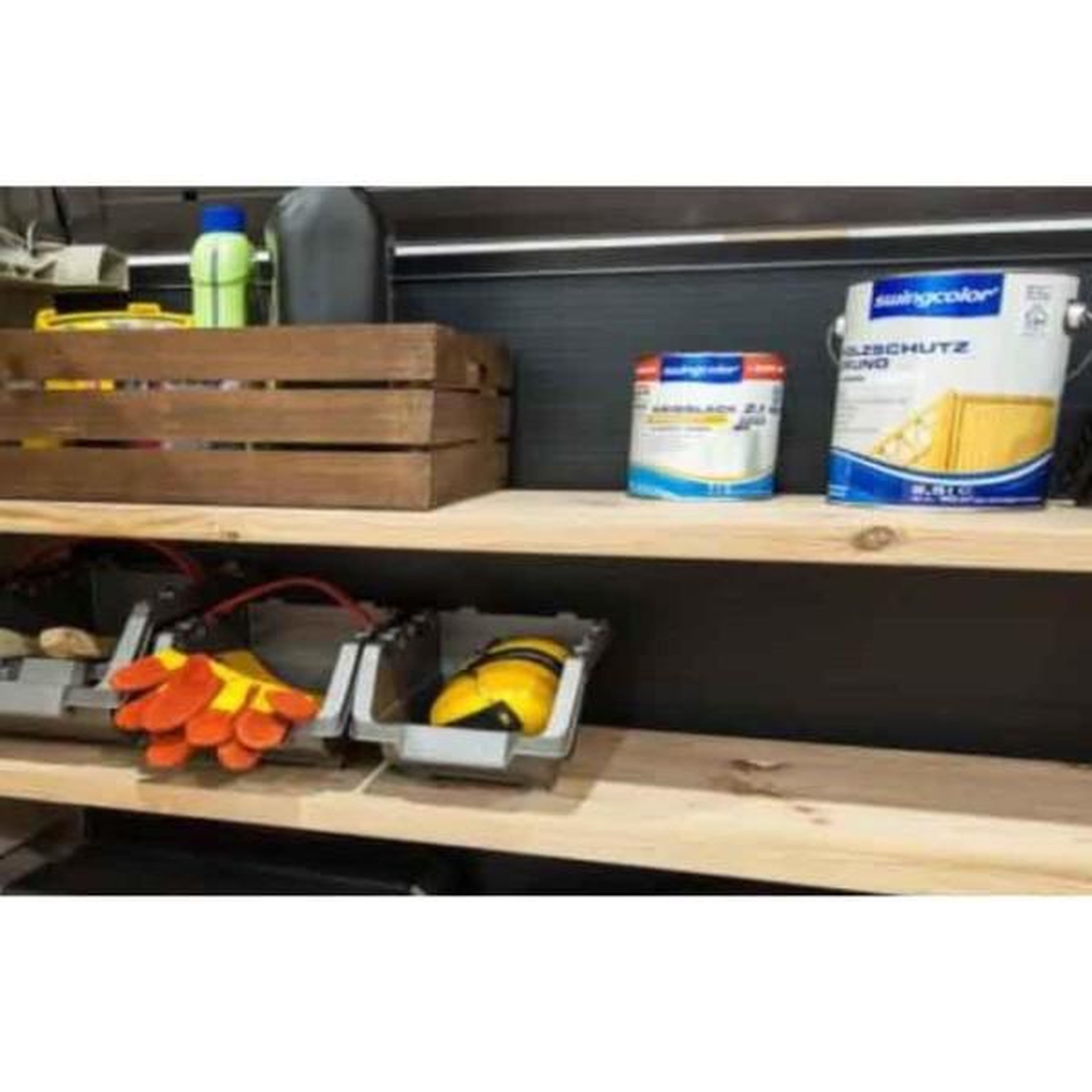 Voir la diapositive 5 : MARKET24 Coffre de rangement extérieur KETER en résine 880 litres Noir - Malle de jardin sans vérins