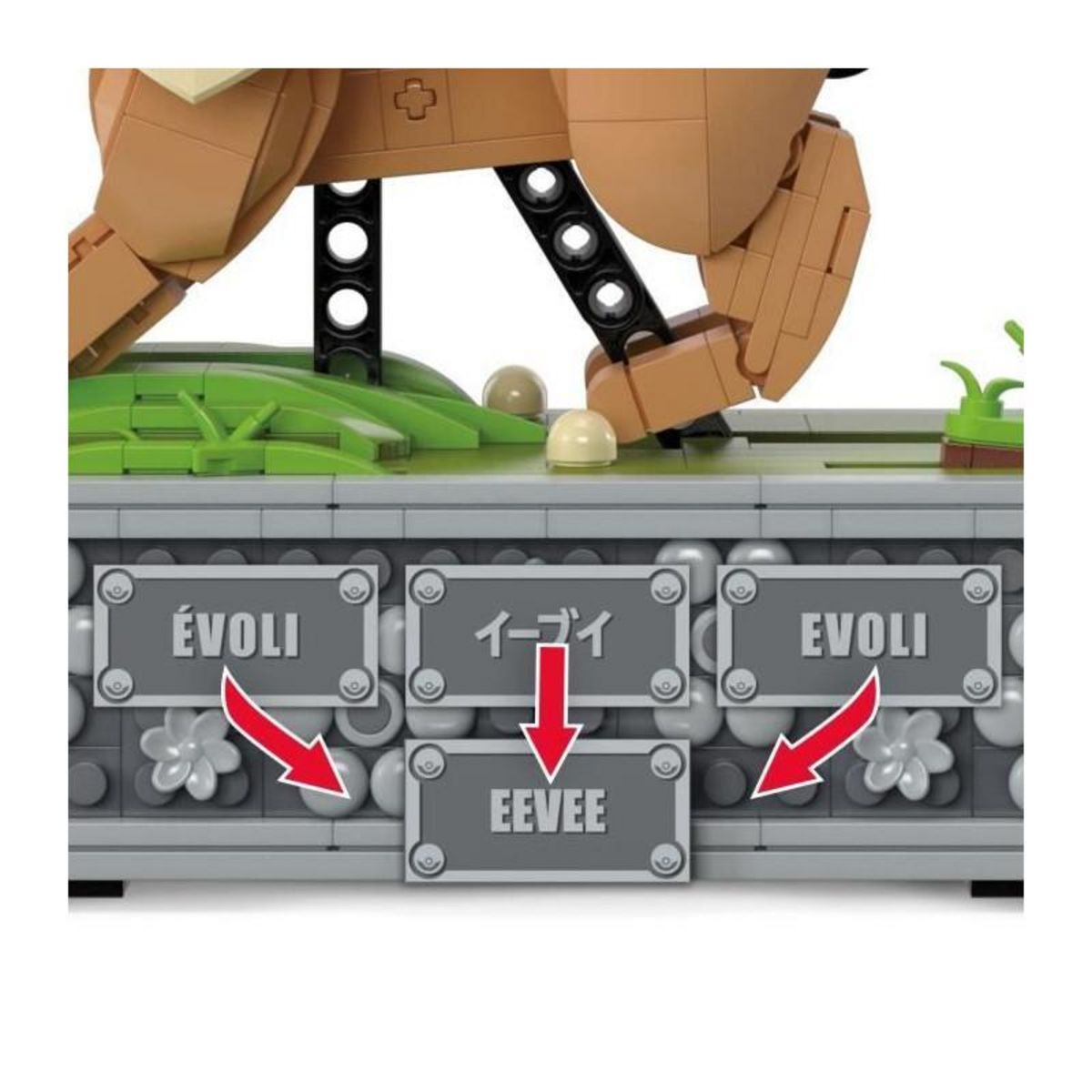 MEGA BLOKS MEGA-Pokémon-Évoli en Mouvement-Coffret de construction 1 381 pieces HTH71