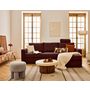 Voir la diapositive 1 : BEST MOBILIER Barrie - canapé d'angle réversible 4 places avec têtière amovible en tissu