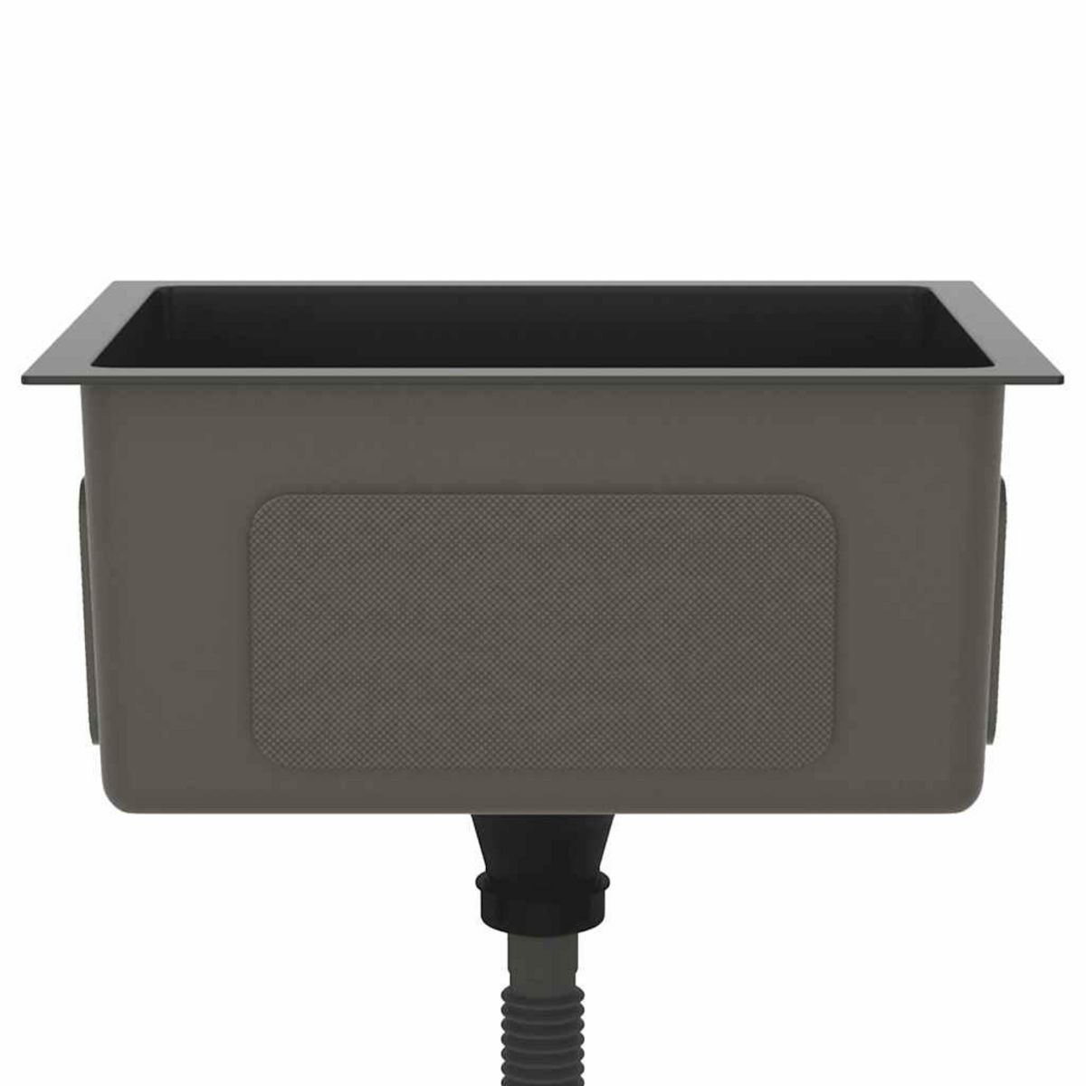 VIDAXL Evier de cuisine fait main Noir Acier inoxydable