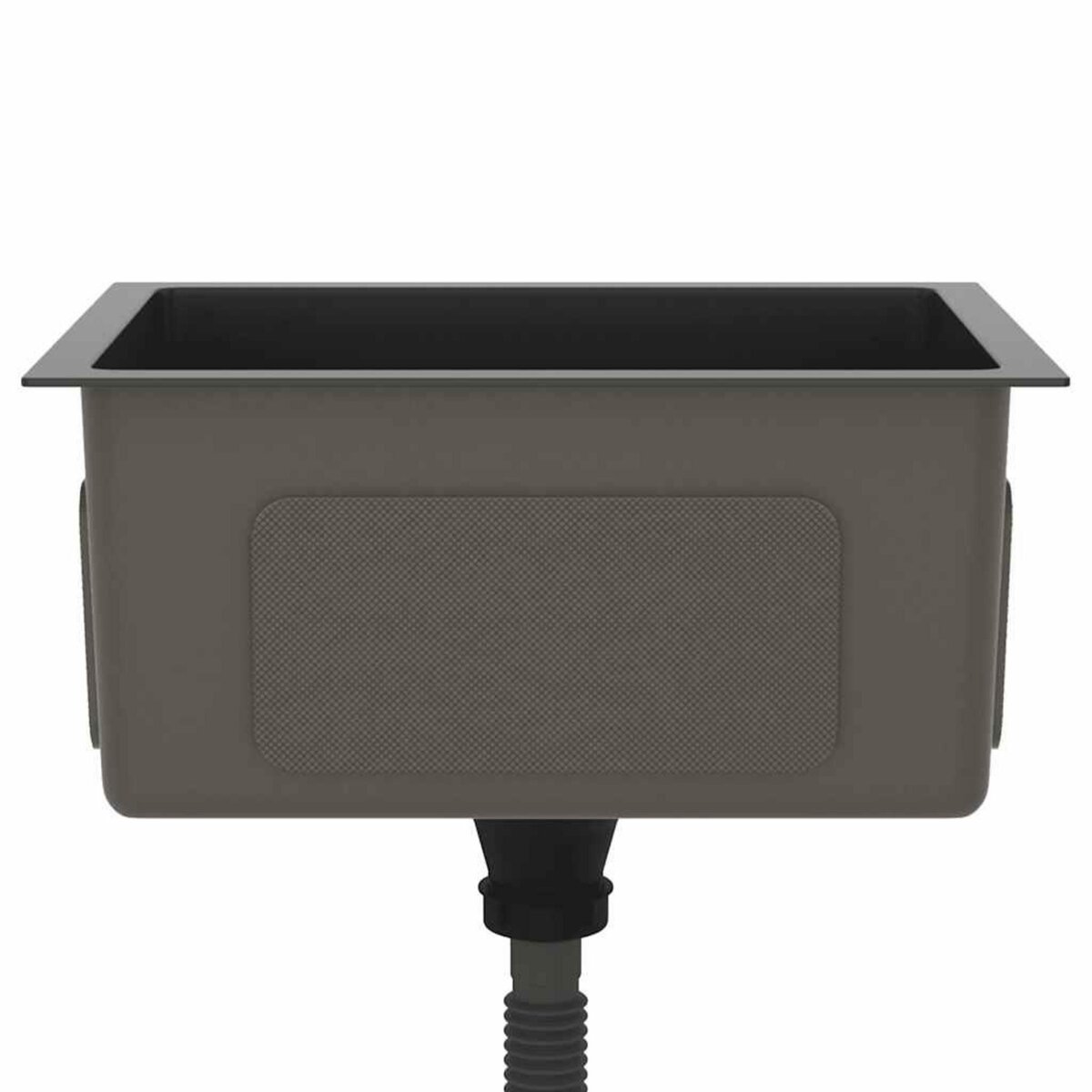 VIDAXL Evier de cuisine fait main Noir Acier inoxydable