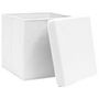 Voir la diapositive 3 : VIDAXL Boîtes de rangement avec couvercles 10 pcs 28x28x28 cm Blanc