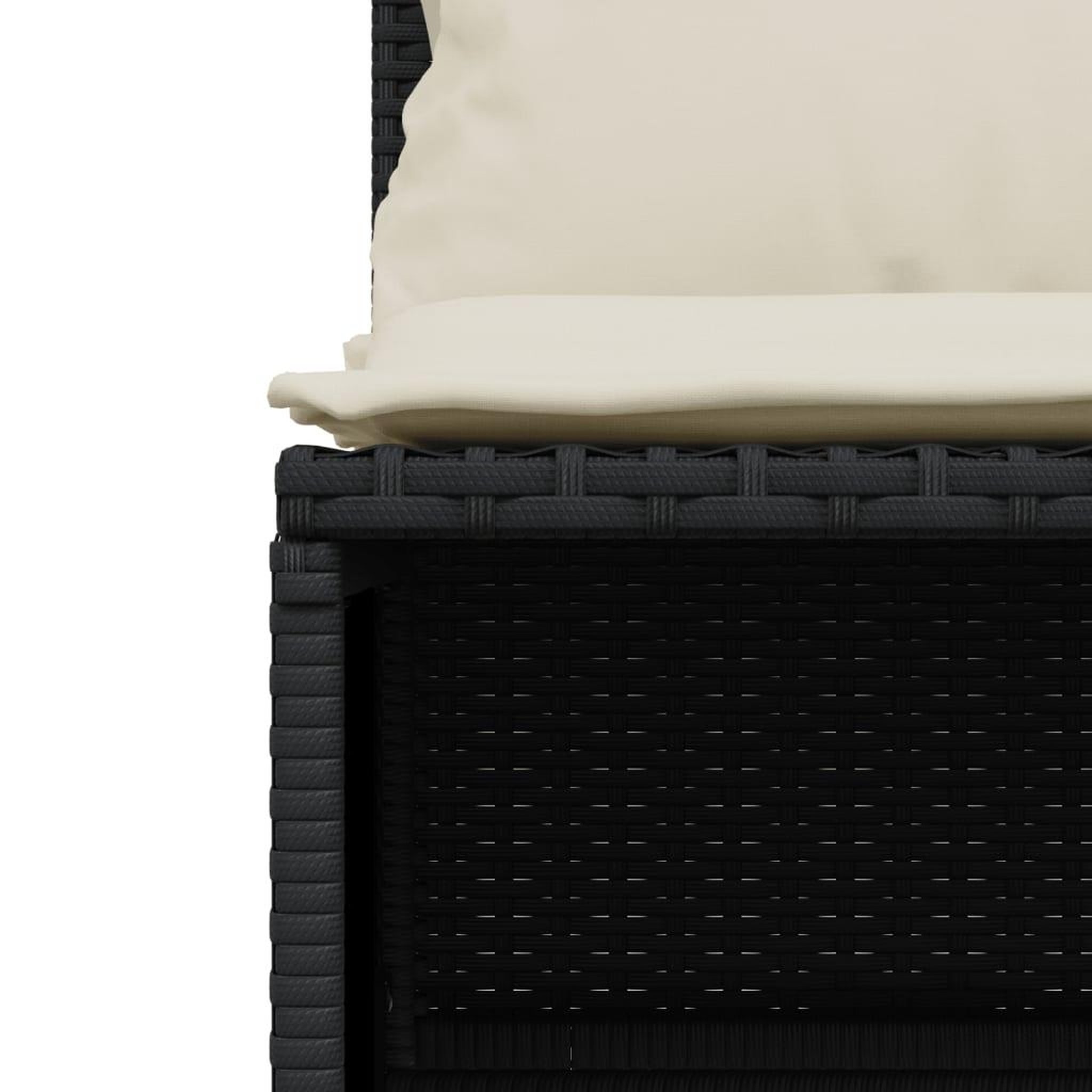 Voir la diapositive 5 : VIDAXL Salon de jardin 5 pcs avec coussins noir resine tressee