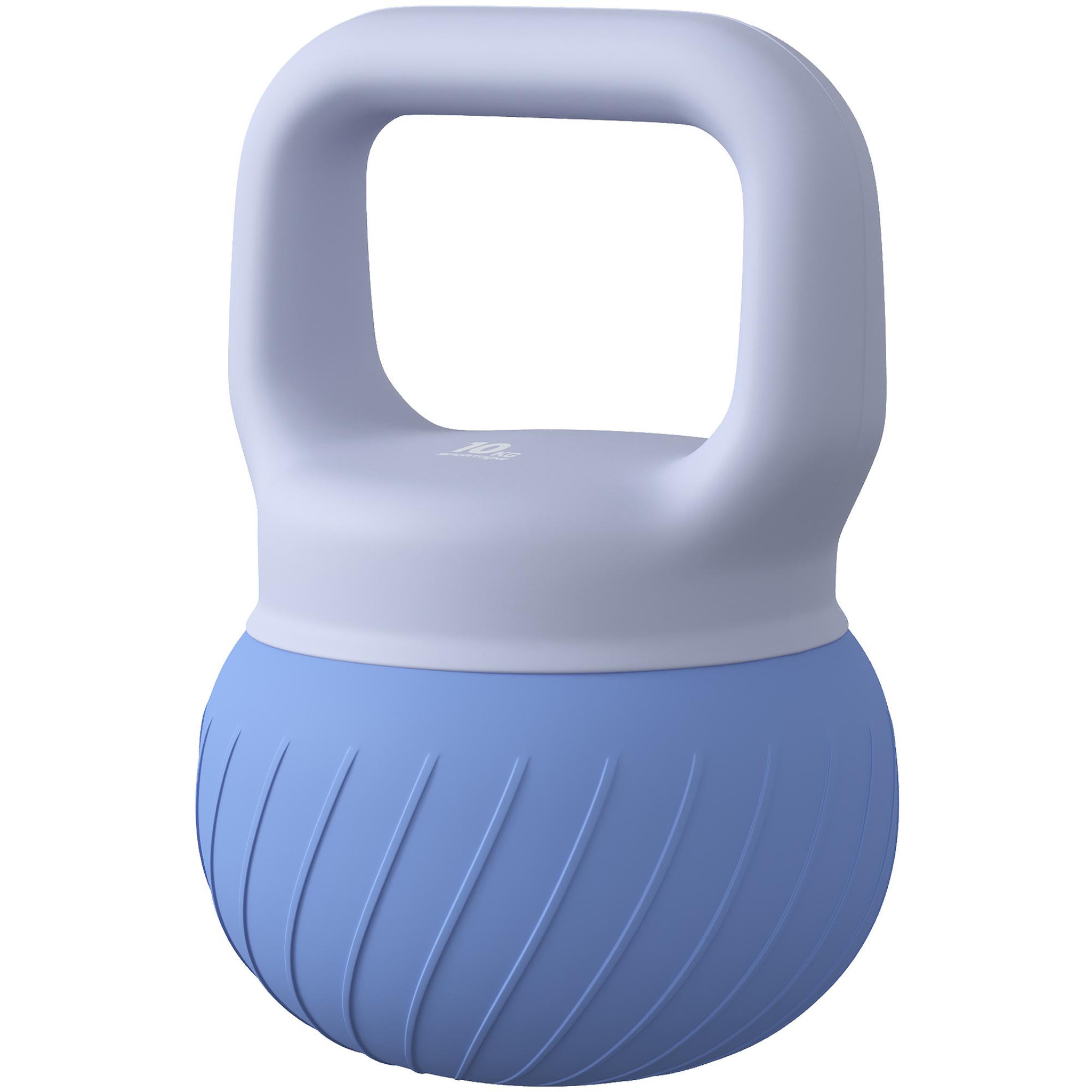 Voir la diapositive 5 : HOMCOM Kettlebell  10 kg - poignée ergonomique antidérapante - revêtement souple - bleu
