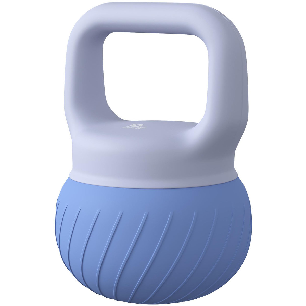 HOMCOM Kettlebell  10 Kg - poignée ergonomique antidérapante - revêtement souple - bleu