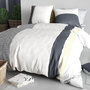 Voir la diapositive 2 : ATELIER DU COTON Parure housse de couette 100% 260x240cm coton 57fils stratus