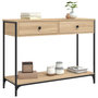 Voir la diapositive 3 : VIDAXL Table console chene sonoma 100x34,5x75 cm bois d'ingenierie