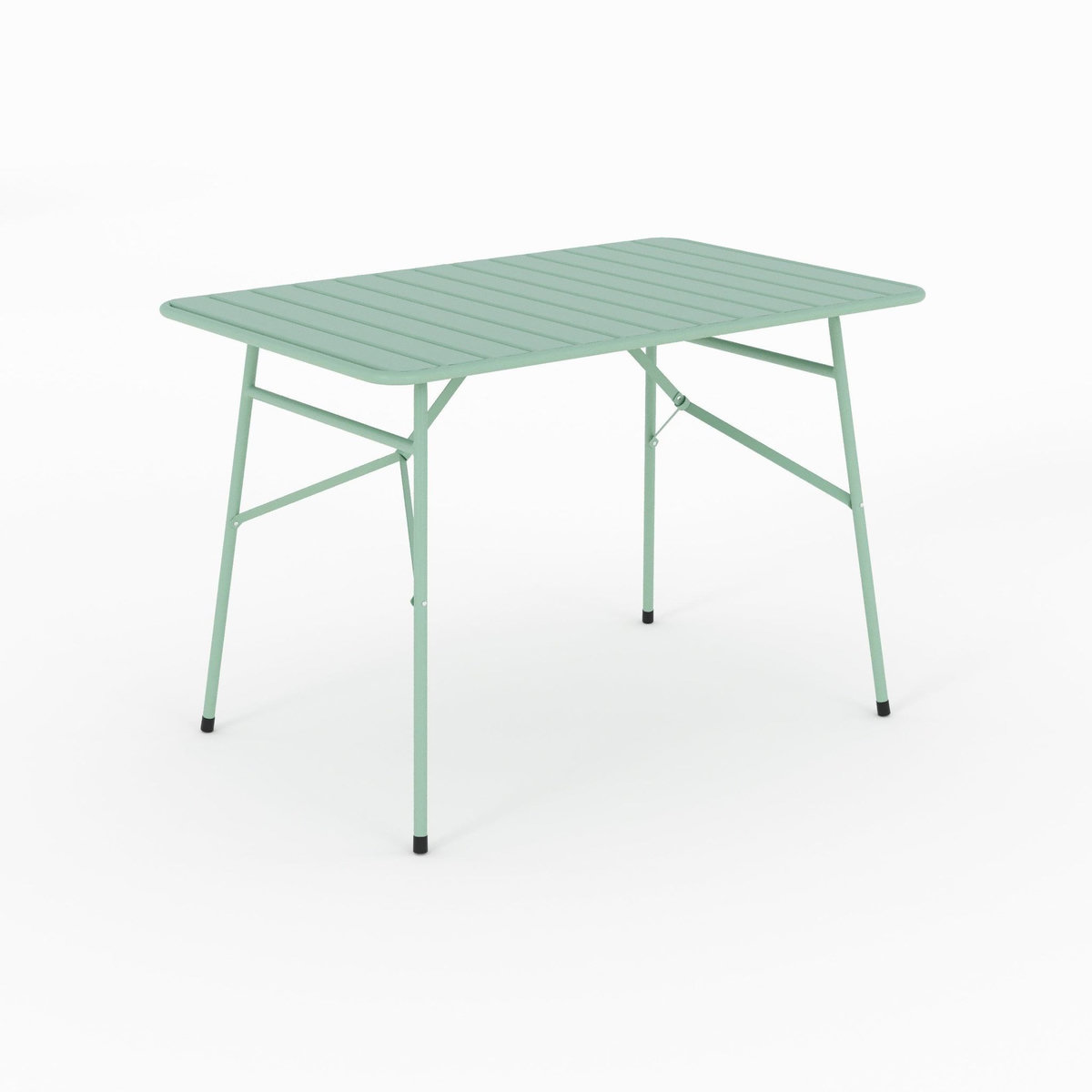 Rendez vous déco Table de jardin pliante en métal vert clair 4 personnes-Yumi