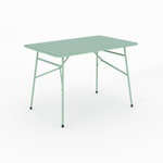 Rendez vous déco Table de jardin pliante en métal vert clair 4 personnes-Yumi