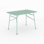 Voir la diapositive 1 : Rendez vous déco Table de jardin pliante en métal vert clair 4 personnes-Yumi