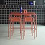 Voir la diapositive 2 : SWEEEK Table haute de jardin AMELIA, 4 chaises hautes en acier, 120 x 70cm x 95cm