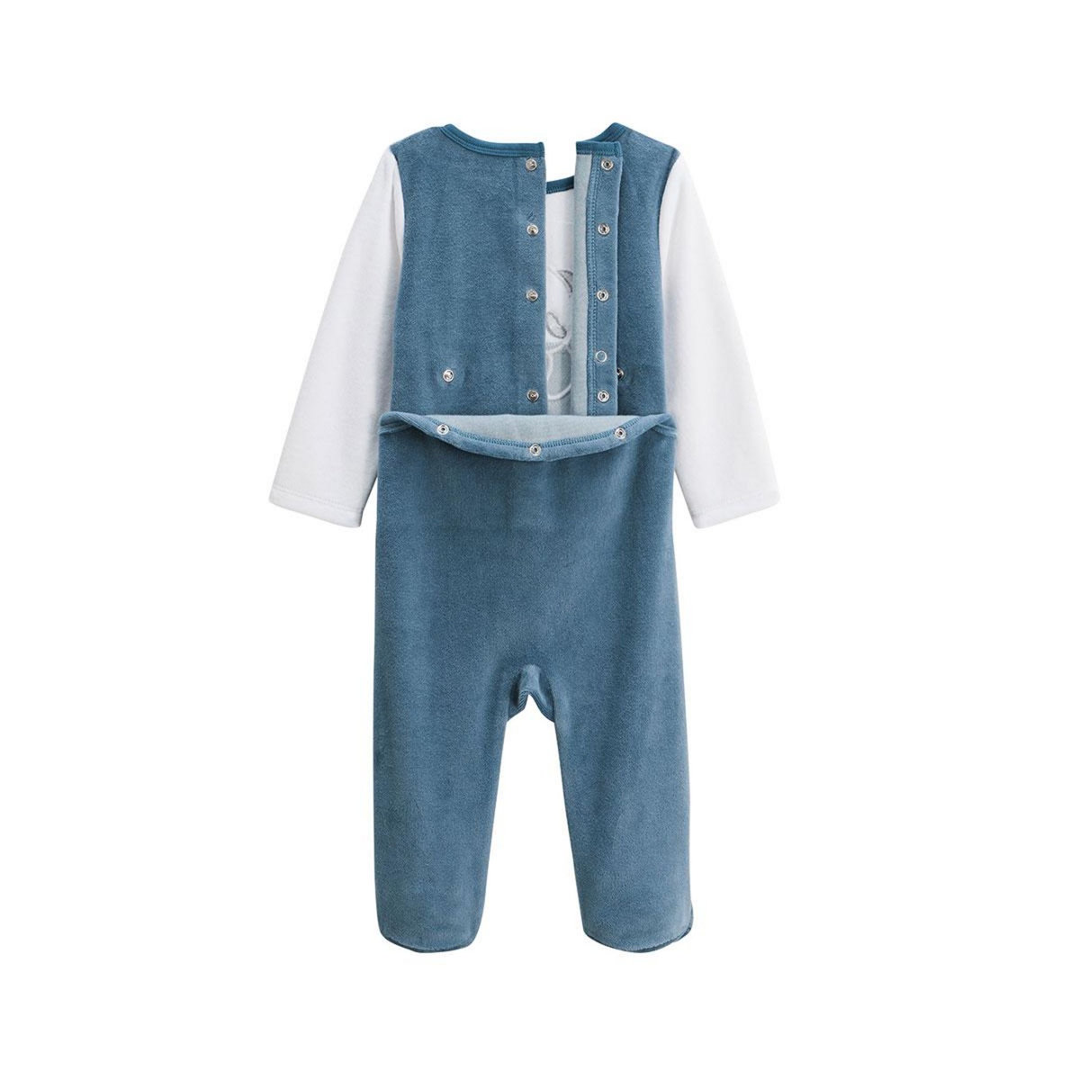 Petit Béguin Pyjama bébé en velours Tao