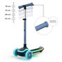 Voir la diapositive 4 : KINDERKRAFT Trottinette Kinderkraft RAKET UP 2-en-1 avec siège réglable, roues RGB LED, plateau lumineux, pliable dès bébé, Bleu
