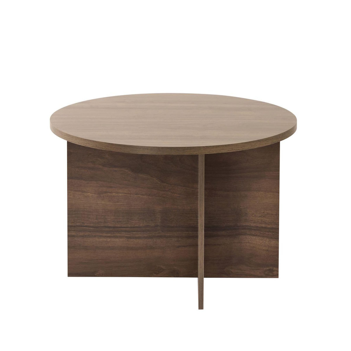 Habitat et Jardin Table basse en bois  Soleil  - 90 x 90 x 40 cm - Noyer