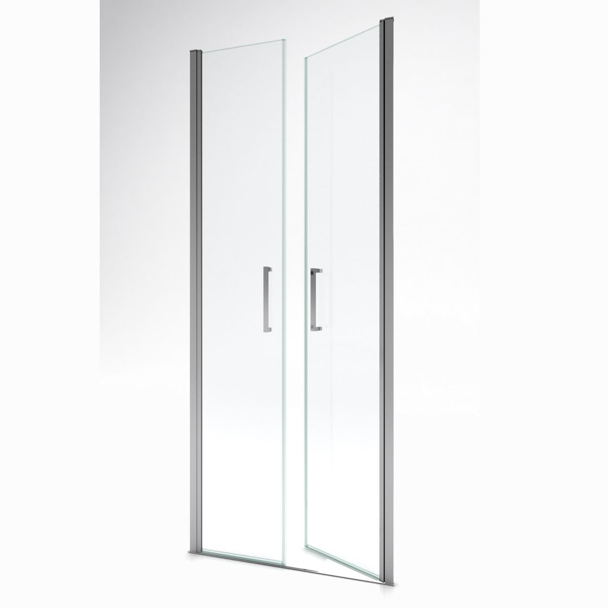 Aurlane Porte de douche pivotante Saloon Chromé - 80 x 200