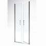 Voir la diapositive 2 : Aurlane Porte de douche pivotante Saloon Chromé - 80 x 200