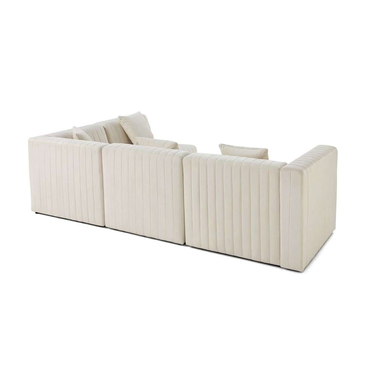 LISA DESIGN Nova - canapé modulable d'angle droit - 5 places - en velours