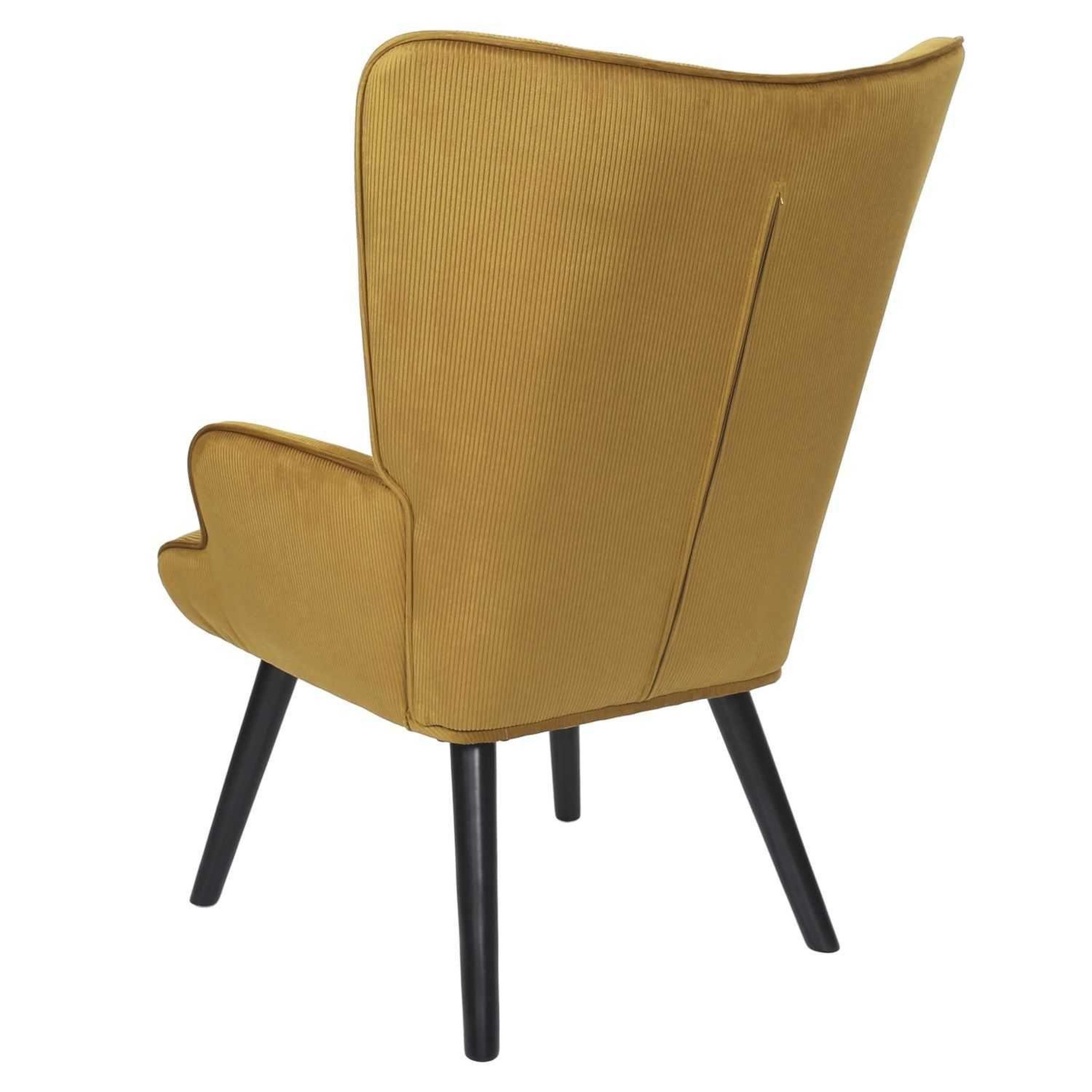 Voir la diapositive 6 : The Home Deco Factory Fauteuil de salon en velours côtelé Giulia