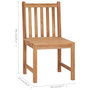 Voir la diapositive 6 : VIDAXL Chaises de jardin lot de 6 avec coussins Bois de teck massif