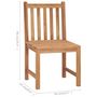 Voir la diapositive 6 : VIDAXL Chaises de jardin lot de 6 avec coussins Bois de teck massif