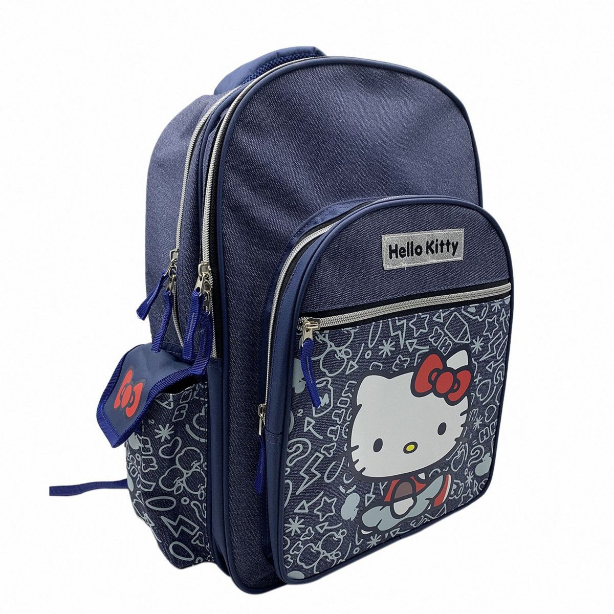 Sac à dos 2 compartiments bleu Hello Kitty