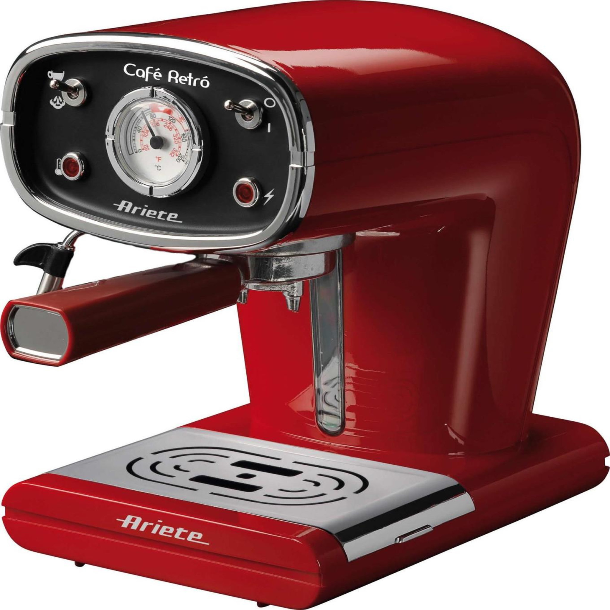 Voir la diapositive 2 : ARIETE Machine à café Ariete 1388 Cafe' Retro' Dosettes de poudre 850W 1L Rouge