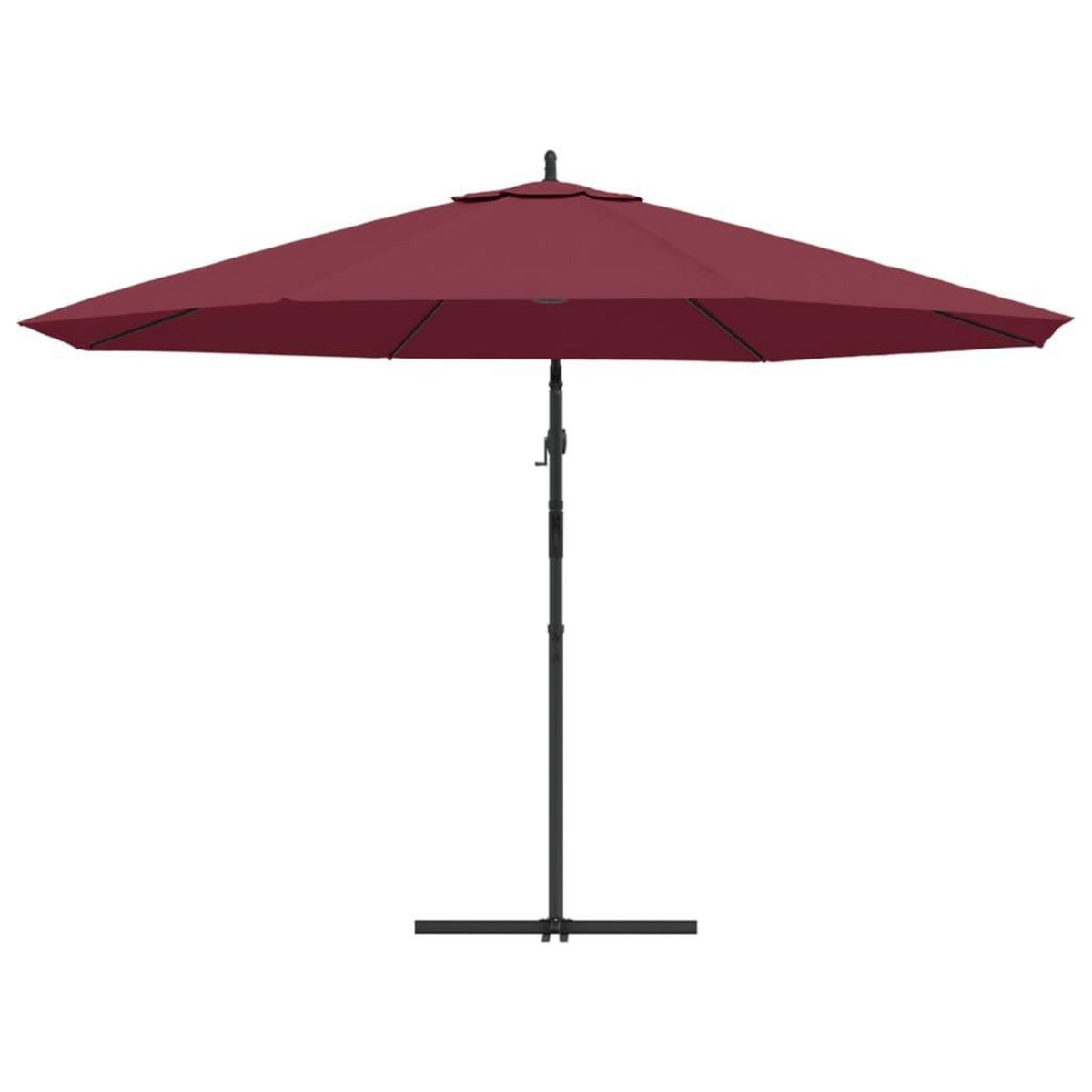 VIDAXL Parasol de jardin en porte-a-faux et poteau en aluminium
