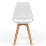 Voir la diapositive 3 : ID MARKET Lot de 4 chaises scandinaves SARA blanches pour salle à manger