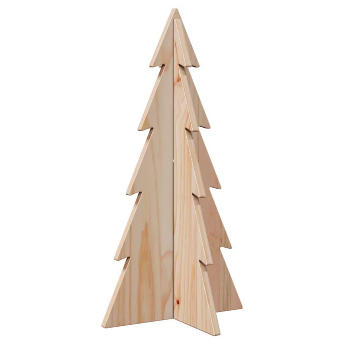 VIDAXL Arbre de Noël en bois pour decoration 59,5cm bois massif de pin