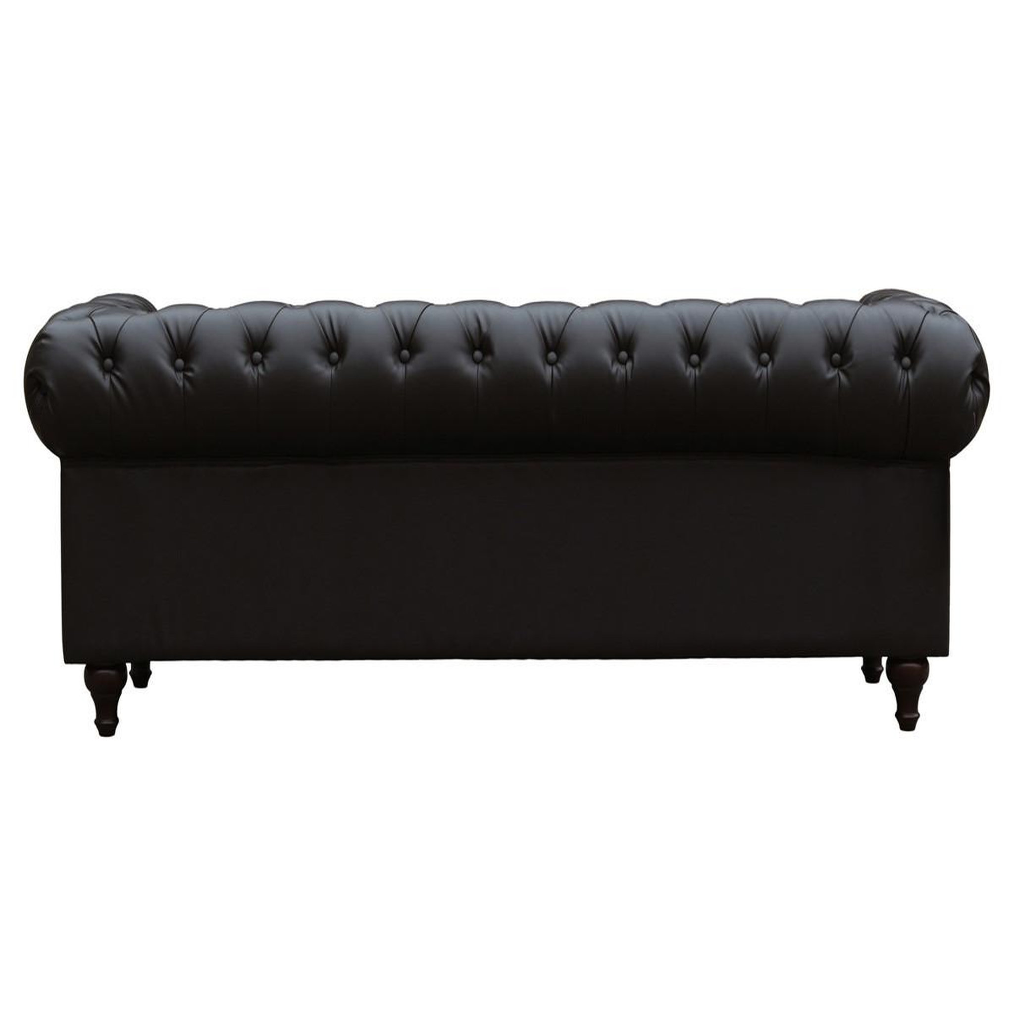 Voir la diapositive 3 : Habitat et Jardin Canapé fixe chesterfield  aliza  - 204 x 80 x 58 cm - 3 places - marron