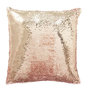 Voir la diapositive 3 : Paris Prix Coussin Déco Réversible  Sequin  45x45cm Rose & Champagne
