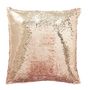 Voir la diapositive 3 : Paris Prix Coussin Déco Réversible  Sequin  45x45cm Rose & Champagne