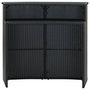 Voir la diapositive 2 : VIDAXL Table de bar de jardin Noir 120x55x110 cm Resine tressee