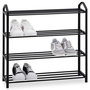 Voir la diapositive 1 : IDIMEX Étagère à chaussures TRALEE à quatre niveaux, en métal et plastique