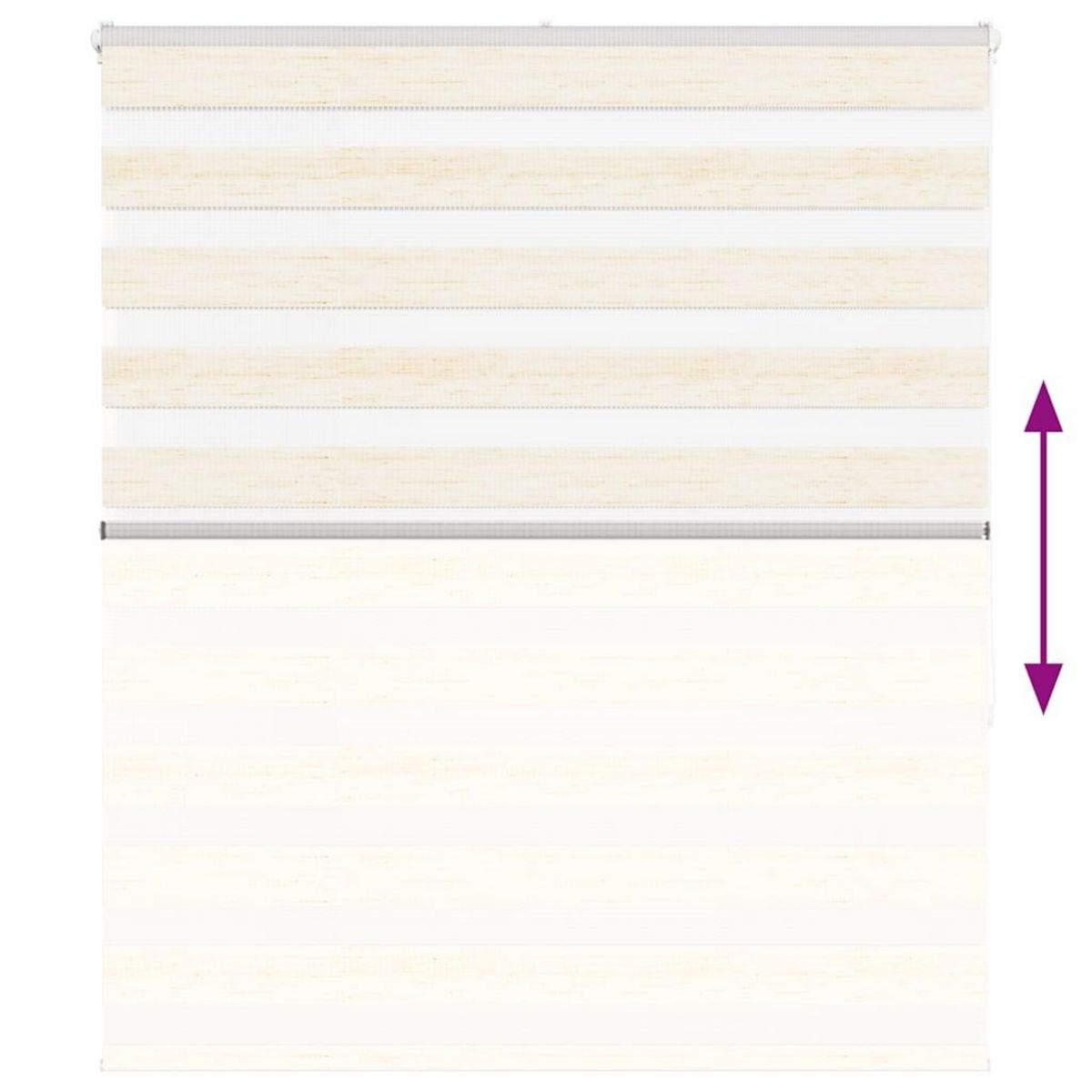 VIDAXL Store zebre beige marbre largeur du tissu 130,9 cm polyester