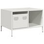 Voir la diapositive 2 : VIDAXL Table basse blanc 68,5x50x43,5 cm acier lamine a froid
