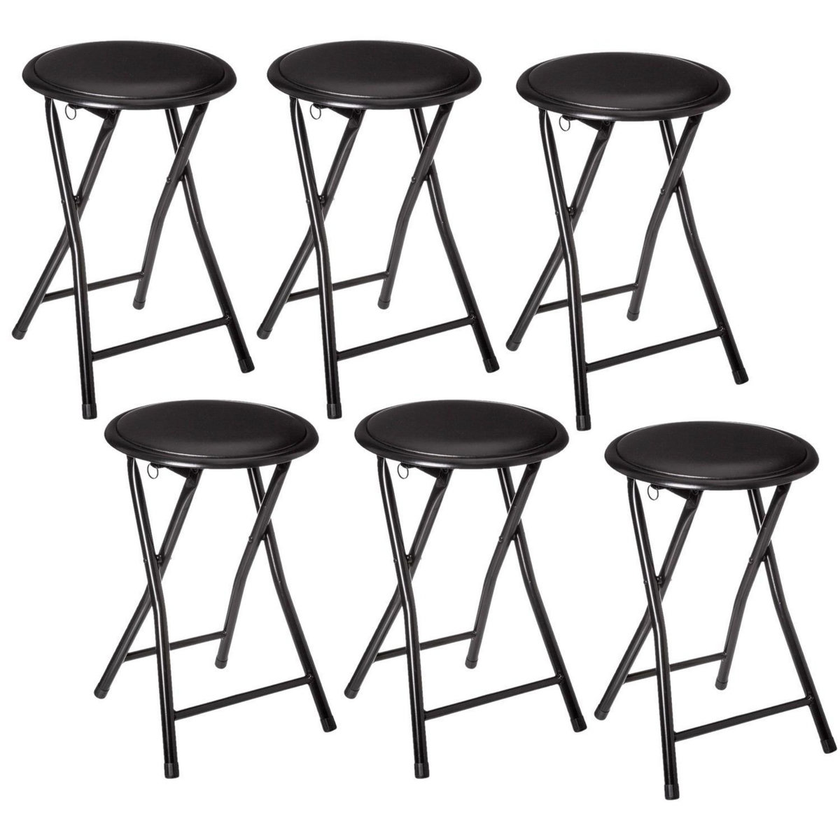 FIVE Lot de 6 Tabourets pliants en PVC