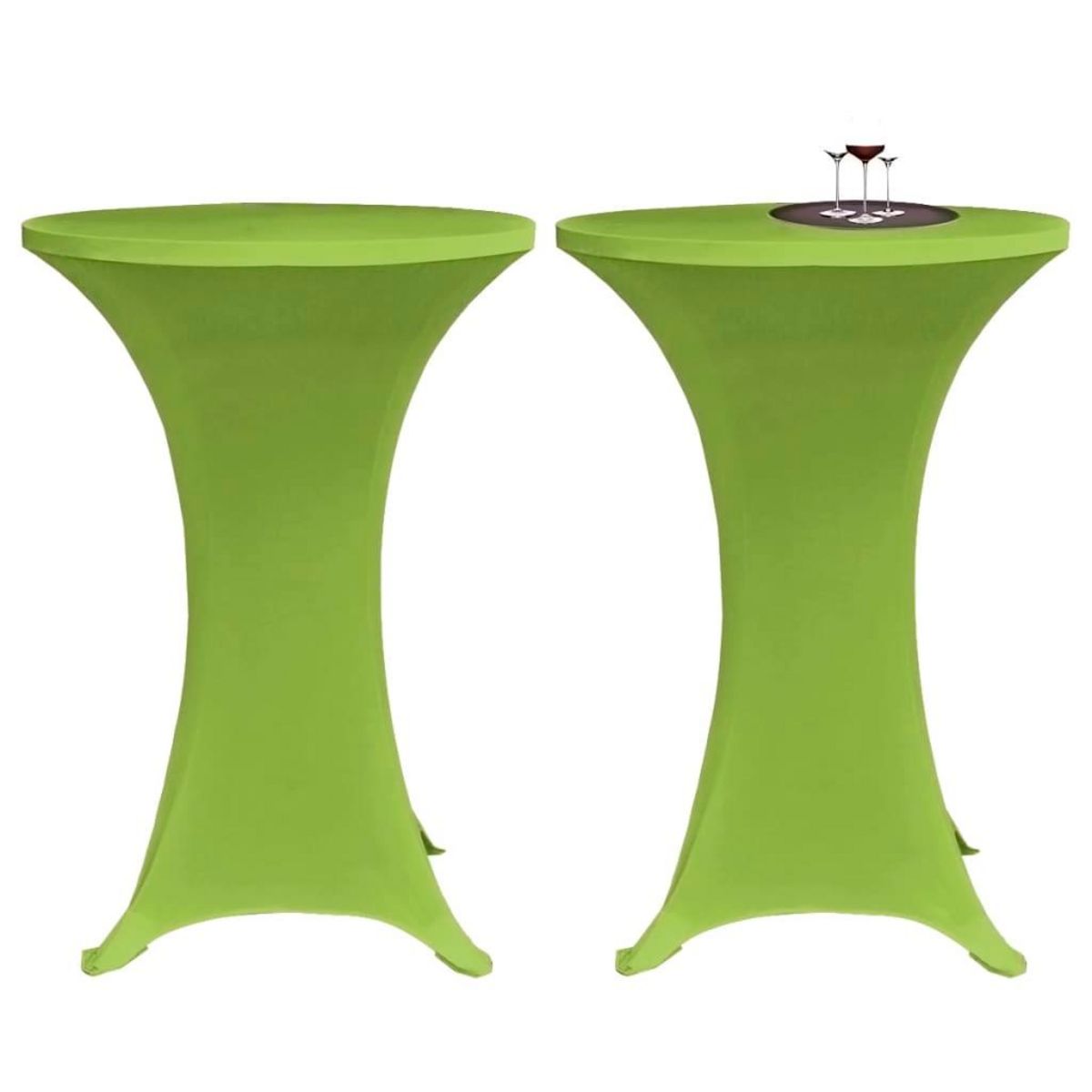 VIDAXL Housse de table extensible 2 pcs 60 cm Verte