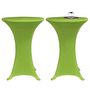 Voir la diapositive 1 : VIDAXL Housse de table extensible 2 pcs 60 cm Verte