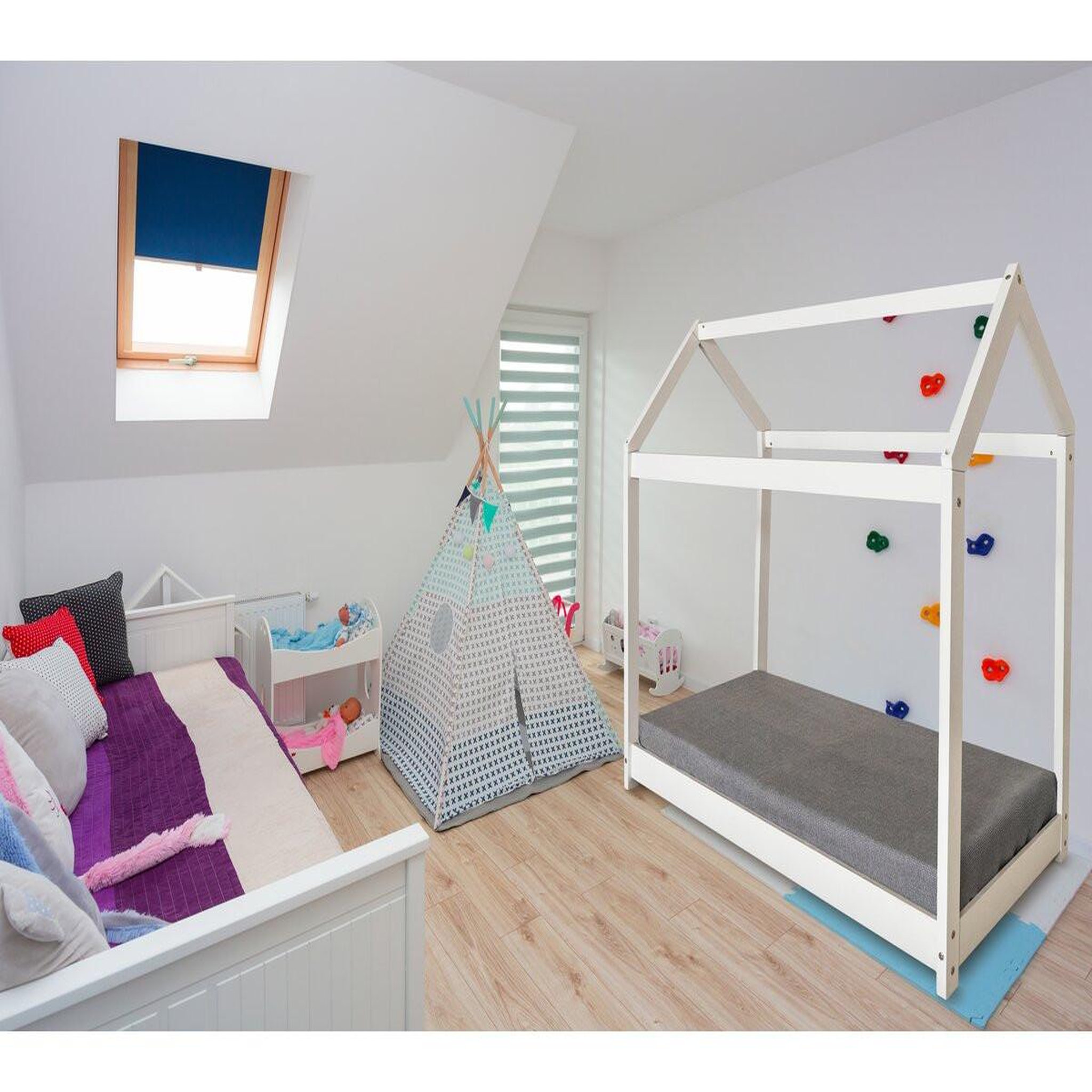 Voir la diapositive 2 : Habitat et Jardin Lit cabane pour enfant  camilla  - 140 x 70 cm - blanc