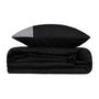 Voir la diapositive 3 : GENERIQUE Parure de lit - 129CTN62694 - 1 housse de couette 220 x 240 cm + 2 taies d'oreiller 60 x 60 cm - 100% coton ranforcé - Noir