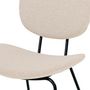 Voir la diapositive 6 : Rendez vous déco Lot de 2 chaises en tissu beige et pieds en métal noir - Verner