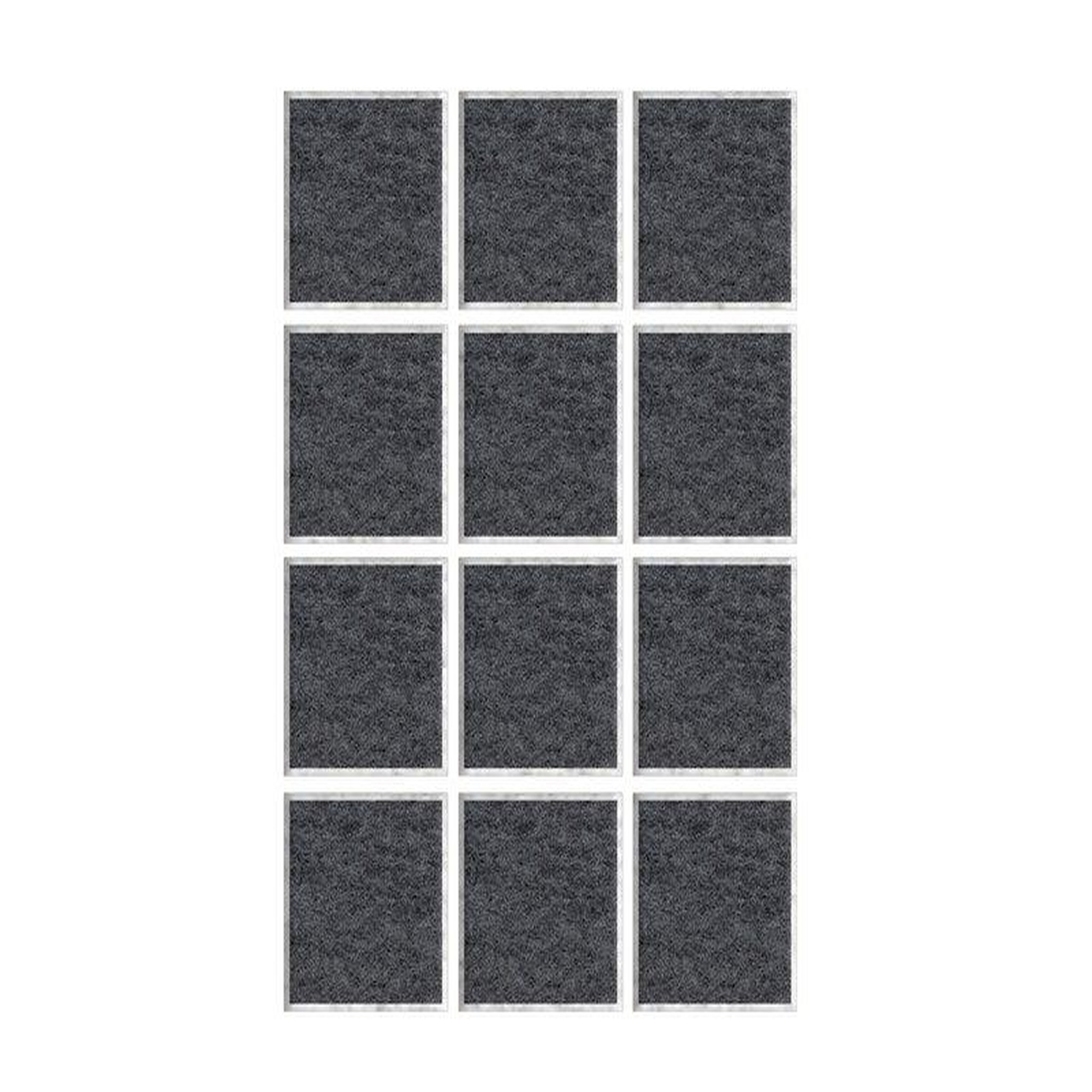 CENTRALE BRICO Lot de 12 patins feutre adésif à bord arrondi, SCOTCH, 24 x 22 mm, gris