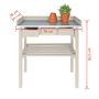 Voir la diapositive 3 : ESSCHERT DESIGN Esschert Design Banc de travail de jardin blanc CF29W