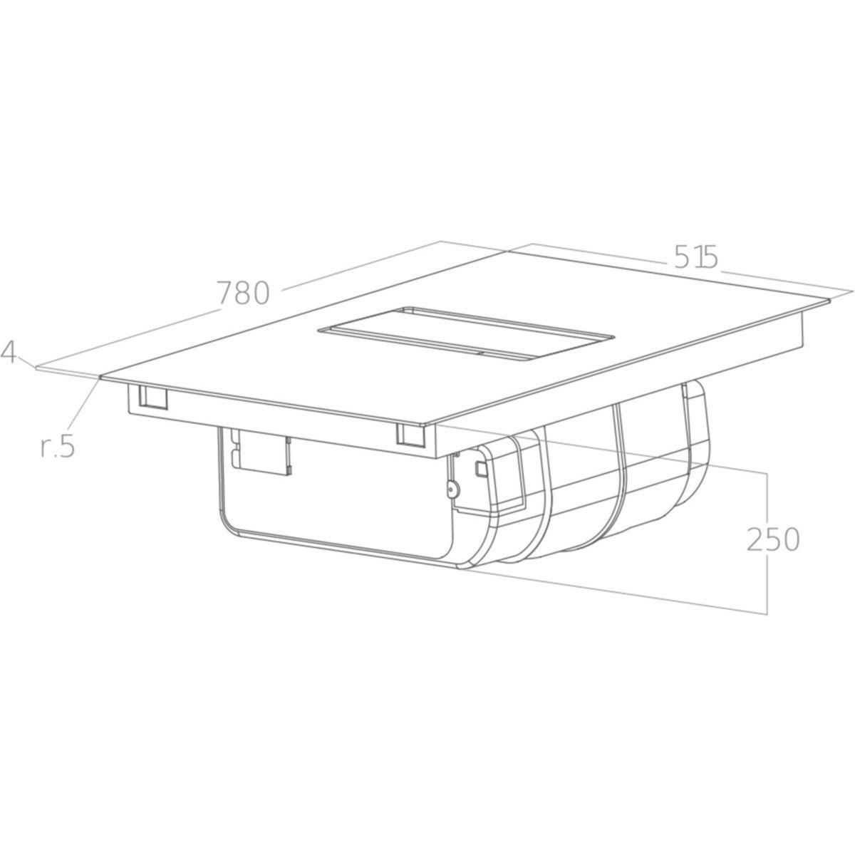 ELICA Plaque induction aspirante NIKOLATESLA ALPHA BL/A/78 (évac/recycl)